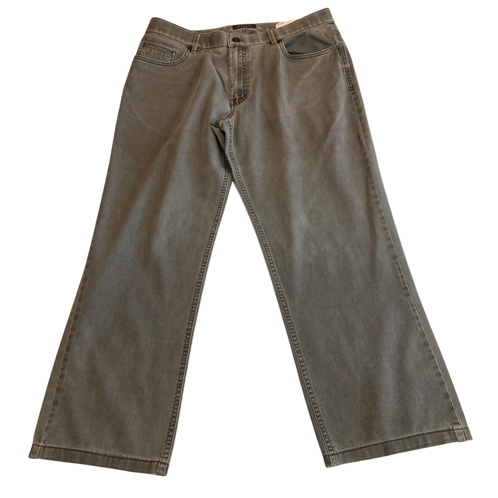 HILTL Mens 35x28 Grey Straight Leg Trousers Pants Grey Wash Made in Macedonia
